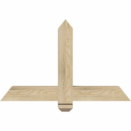 Ekena Millwork Eugene Rough Sawn Timber Gable Bracket, Douglas Fir, 36"W x 23"H x 4"D x 4"F, 15/12 Pitch GBW036X23X0404EUG00RDF